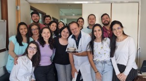 Residentes da Neonatologia da Unidade de Neonatologia do HMIB/SES/DF no Aniversário de 69 anos do Dr. Paulo R. Margotto (22/8/2022)