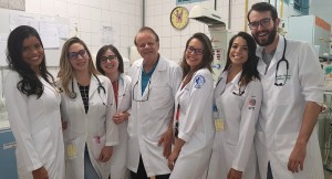 Doutorandos da UCB, Carolina, Thainá,Marina Machado, (Dr. Paulo R. Margotto), Marina Rocha, Samara e Rodolfo:4/10/2018