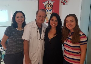 Drs. Joseleide de Castro, Paulo R. Margotto e as Residentes de Neonatologia do HMIB, Dras. Déborah e Maria Eduarda (30/8/2018)