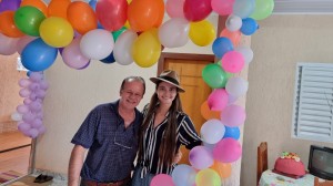 Dr. Paulo R. Margotto e sua filha Paula Cristina no seu aniversário (16-12-2021)
