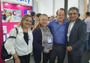 22o Simpósio Internacional de Neonatologia do Santa Joana (SP):Drs. Ana Amélia, Edna Diniz, Paulo R. Margotto e  Lucky Jain (EUA) em 14/9/2019