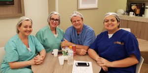 Drs. Amélia, Ana Lúcia Gaudêncio, Paulo R. Margotto e Inajara (Maternidade Brasília, 16/4/2019)