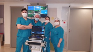 Drs. Roberto,  Paulo R. Margotto, Vera e Juliana-UTI Pediátrica do Hospital Santa Lúcia em 22/9/2020 